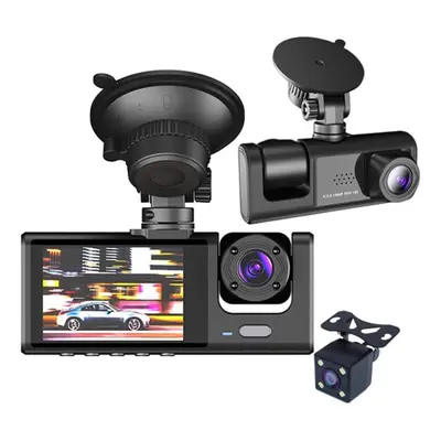 (black, 64G TF Card) Channel Dash Cam For Car Camera Video Recorder Dashcam Dvrs Black Box Dual 