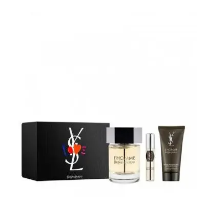 Ysl L?Homme Pcs Set For Men: 3.3 Eau De Toilette + 0.33 Travel Spray + 1.6 Shower Gel