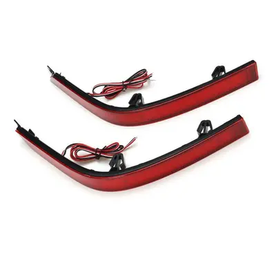 (red) Pair Led Rear Bumper Reflector Brake Lights Tail Singal Stop Reversing Lamp For Volkswagen