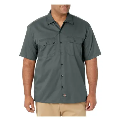 Dickies Men's Big-Tall Short-Sleeve Work Shirt Lincoln Green 4X