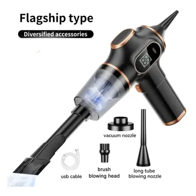 (black) New Original 1500000pa 5-in-1 Cordless Vacuum Cleaner Super Suction Car Portable Vacuum 