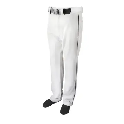 BASEBALL PANT W/ PIPING-WHITE/BLACK-YL