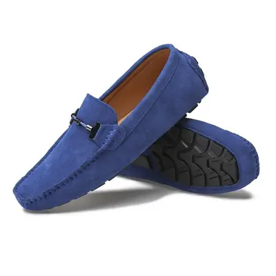 (blue, EU: 44) Men's Moccasins Horse Bit Loafer Driving Gommino Comfort Flats Casual Slip-ons Pl