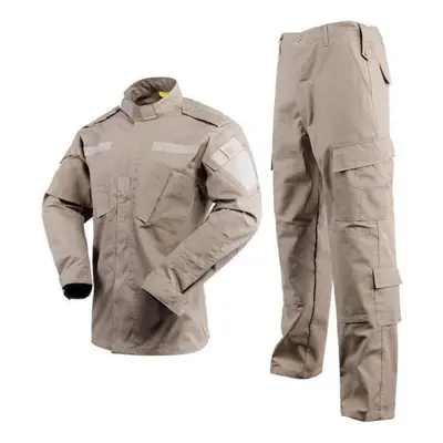 (khaki, M) Military Combat Suit Outdoor Mountaineering Army Fan Long Sleeve Tactical Training Su