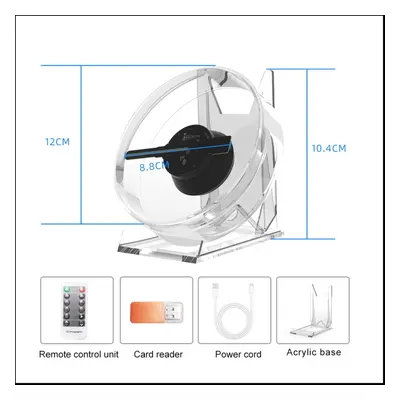 3D Fan Hologram Projector Desktop LED Sign Holographic Lamp Player Remote Display Support Images