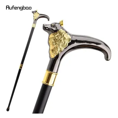 (as the picture) Gold Black Luxury Fox Animal Fashion Walking Stick Decorative Cospaly Vintage P