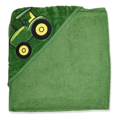 John Deere Baby Boys' Tractor Hooded Towel, Green, One Size