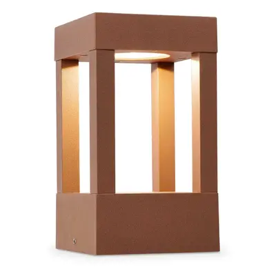 Faro Agra - LED Outdoor Pedestal Light Rust Brown IP54