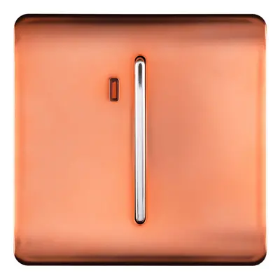 Trendi Artistic Modern Glossy A Tactile Light Switch & Neon Insert Copper