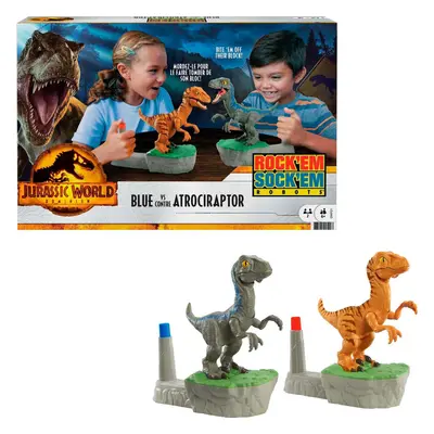 Mattel Games Rock 'Em Sock 'Em Raptors Jurassic World Domination Kids Game Fighting Raptors with