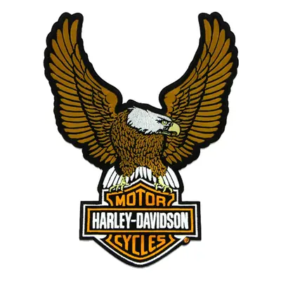 Harley-Davidson 10.25 in Embroidery Brown Eagle Bar & Shield Emblem Se