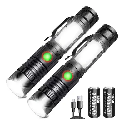 Torch Led Torches Rechargeable (Including Battery) Lumens Mini Magnet Torches Super Bright Tacti