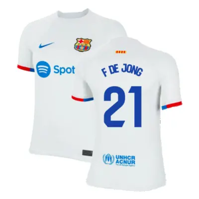 (XLB) Barcelona Away Shirt (Kids) (F De Jong 21)