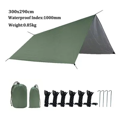 (3x2.9m) Square Camouflage Awnings Ultra Light Waterproof Outdoor Camping Tarp Tourist Travel Su