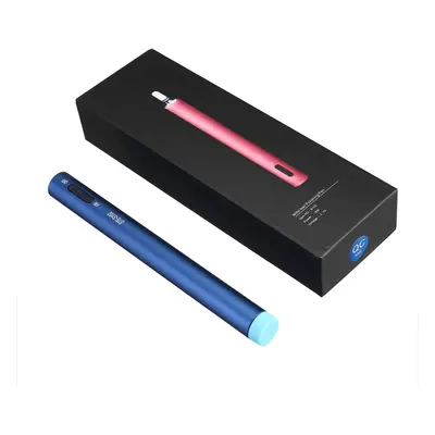 (Blue) Nail Polish Pen Mini Portable USB Rechargeable Nail Grinder LED Lights Nail Gel Gel Manic