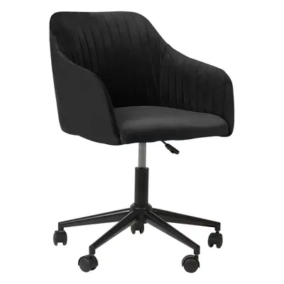 Desk Chair VENICE Velvet Black