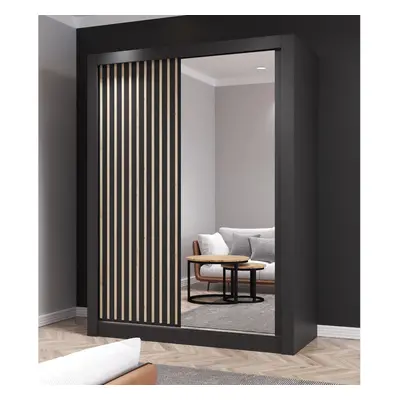 (BLACK, 150CM) FHI-kingston Modern Sliding Door Wardrobe