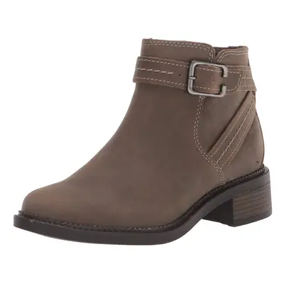 Clarks Women's Maye Strap Ankle Boot Dark Taupe Leather