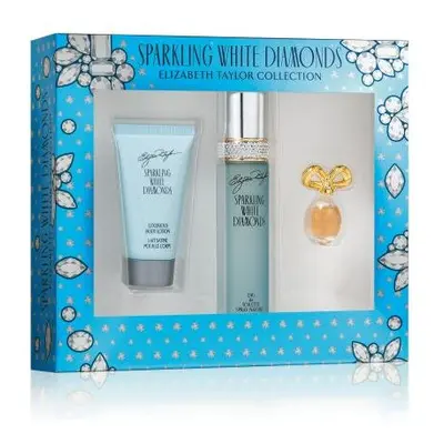 Sparkling White Diamonds Pcs Set: 1.7 Eau De Toilette Spray + 1.7 Body Lotion + 0.12 Oz Parfum (