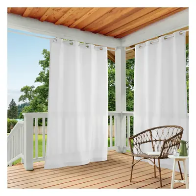 TOWN & COUNTRY BASICS Cabana Solid GT Indoor/Outdoor Light Filtering Grommet Top Curtain Panel P