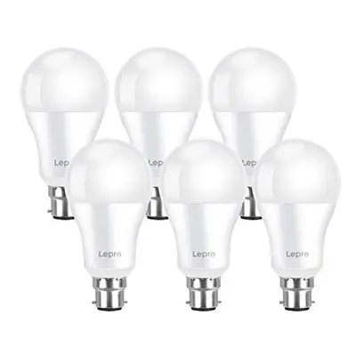 Lepro Bayonet Light Bulbs Watt Equivalent, Cool White 6500K Daylight Bulbs, 13.5W B22 LED Bulbs,