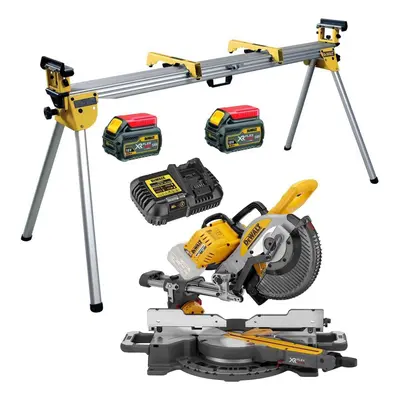 Dewalt DCS727T2 XR X 54v Flexvolt Cordless 250mm Mitre Saw + DE7023 Leg Stand