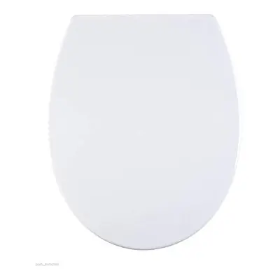 AQUALONA Thermoplast Toilet Seat Round Shaped, Soft Close, Fade Resistant - One Button Hinge Rel