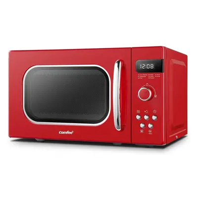 COMFEE' Retro Style 800w 20L Microwave Oven with Auto Menus, Cooking Power Levels, and Express C