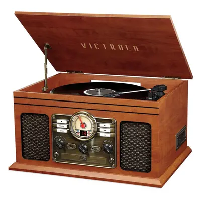 Victrola Nostalgic 6-in-1 Bluetooth Record Player & Multimedia Centre with Built-in Speakers | 3