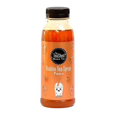 THE TEASHED Peach Bubble Tea Fruit Syrup 330ml | Servings | Use with Popping Boba Juice Pearls |