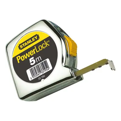 Stanley 1-33-194"Powerlock" Tape Measure with End Hook of Metal, Silver, m/19 mm