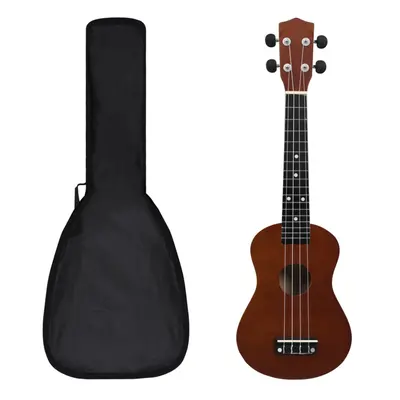 vidaXL Soprano Ukulele Set with Bag for Kids Dark Wood 23" Music Instrument