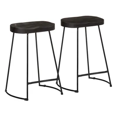 (black, x x cm) vidaXL Gavin Bar Stools Dining Room Chair Seat Stool Solid Mango Wood pcs