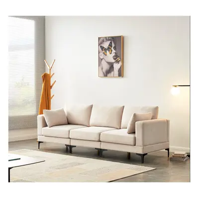 (Beige, Seaters) Multifunction sofa with sleeping function ,Modern seater Sofa Fabric Padded Sea