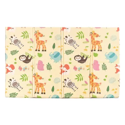 (120cm, Wildlife) Folding Field Life Baby Playmat | Thick Padded XPE Baby Crawling Mat | Waterpr