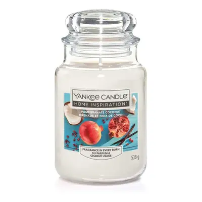 Yankee Candle Pomegrante Coconut - Large Jar - Fresh tropical fruity fragrance of pomegranate co