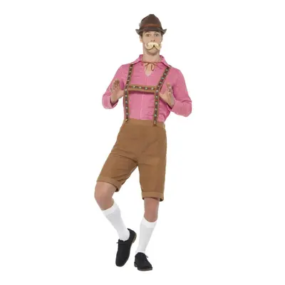 (L, Red/Brown) Smiffys Mens Mr Bavarian Costume