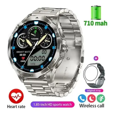 (silver, steel) For Huawei Gps Sports Smartwatch Men 710mah Battery Amoled Screen Heart Rate Blu