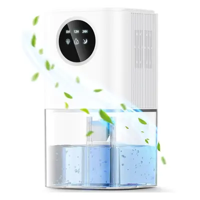 (A-white-01) 1800ML Dehumidifier for Bedroom, Auto Shut Off & RGB Lights, Portable Ultra Quiet D