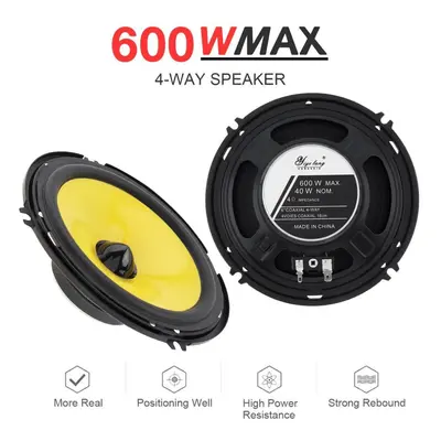 (6 Inch 600W) 2pcs Inch 600w Full Range Frequency Car Audio Speaker Heavy Mid-bass Ultra-thin Mo