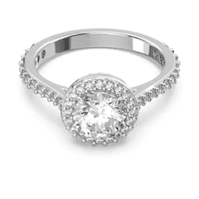 Swarovski Constella Cocktail Round Cut PavÃ White Rhodium Plated Ring - Size