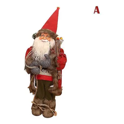 (Santa A) Santa Claus Doll Toy Santa Claus Rustic Christmas Ornaments For Christmas