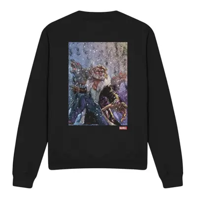 (S, Black) Marvel Unisex Adult X-Men Sabretooth Dogs Sweatshirt