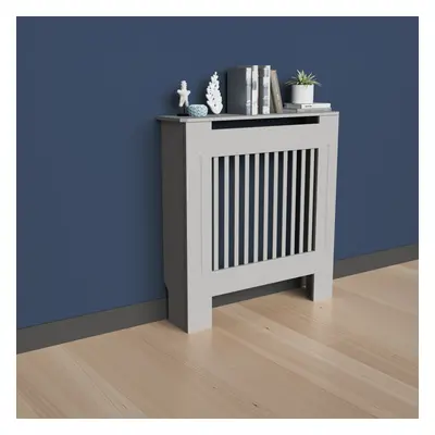 (S vertical H82xW78xD19cm) Thicken Radiator Cover Grey Slats Modern Radiator Cover