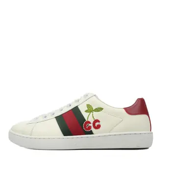 (EUR SIZE 39) GUCCI ACE Cherry patterned fashionable sneakers