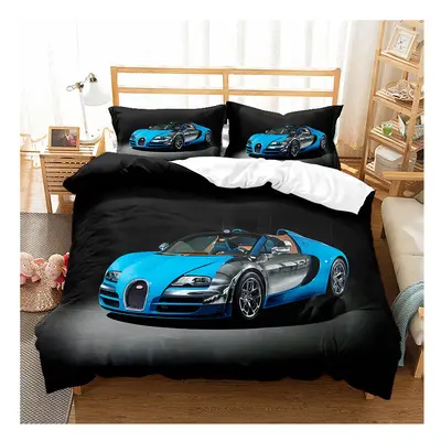 (07, King-240*220cm) Sports Car Bedding Single Double Duvet Cover Pillow Cases Set