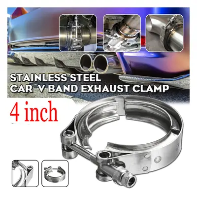 (4inch) Universal Car Hose Clamp V Band Exhaust Muffler Clamp inch inch DE