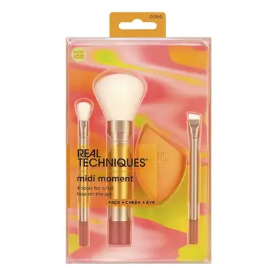 Midi Moment Brush + Sponge Kit, Makeup Sponge & Makeup Brushes For A Full Face, For Liquid & Pow