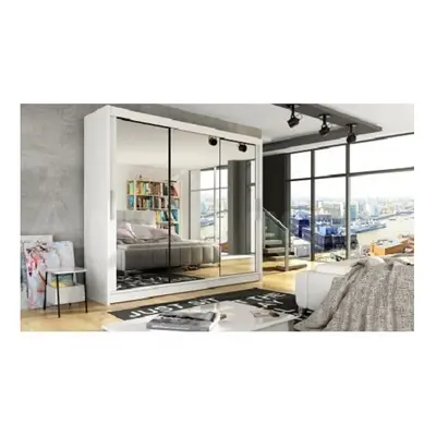 (Full White ) Easy Aston III Sliding Door Wardrobe 250cm Doors