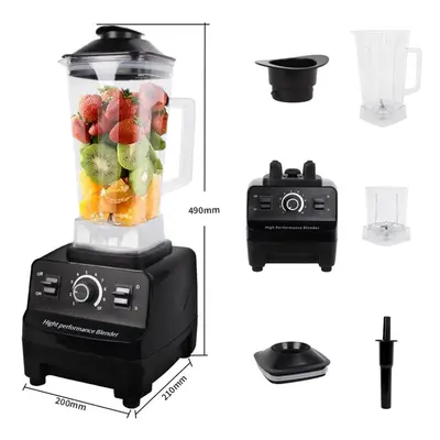 (2 Jugs) 3200W 2L Commercial Blender Adjustable Food Processor Mixer Smoothie Ice Crusher